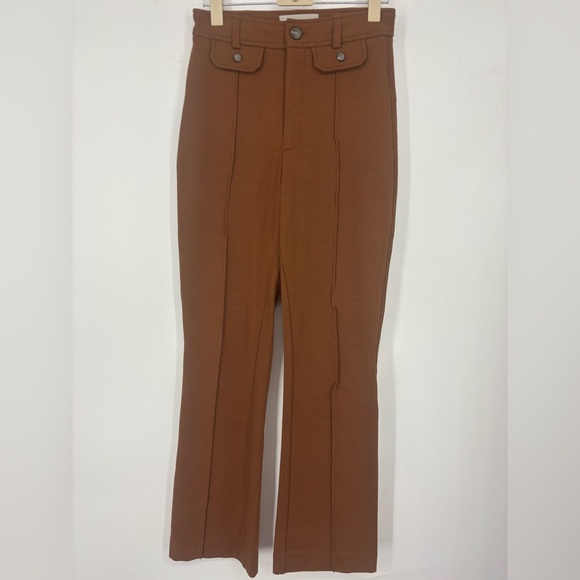NWOT Everlane Work it Ponte Flare Stretch Pants in Brown 0 - Picture 1 of 3